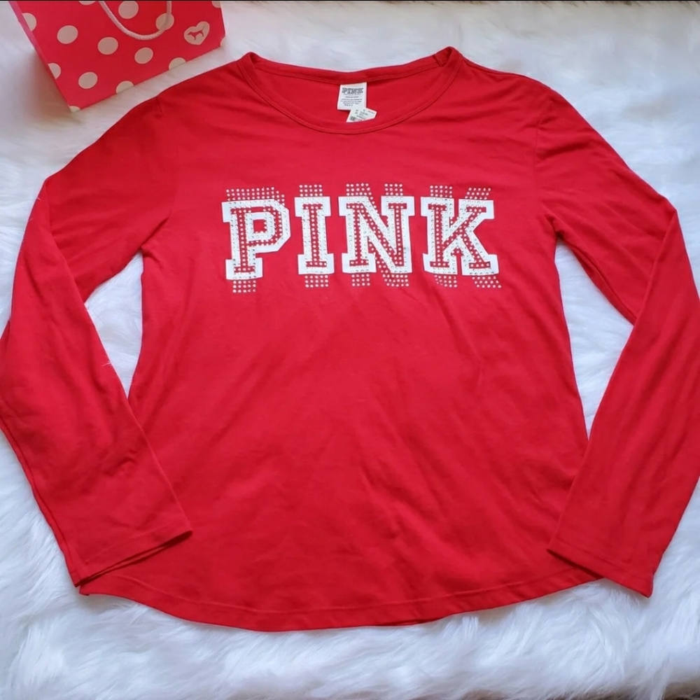VS PINK Rhinestone Long Sleeve Tee (S)